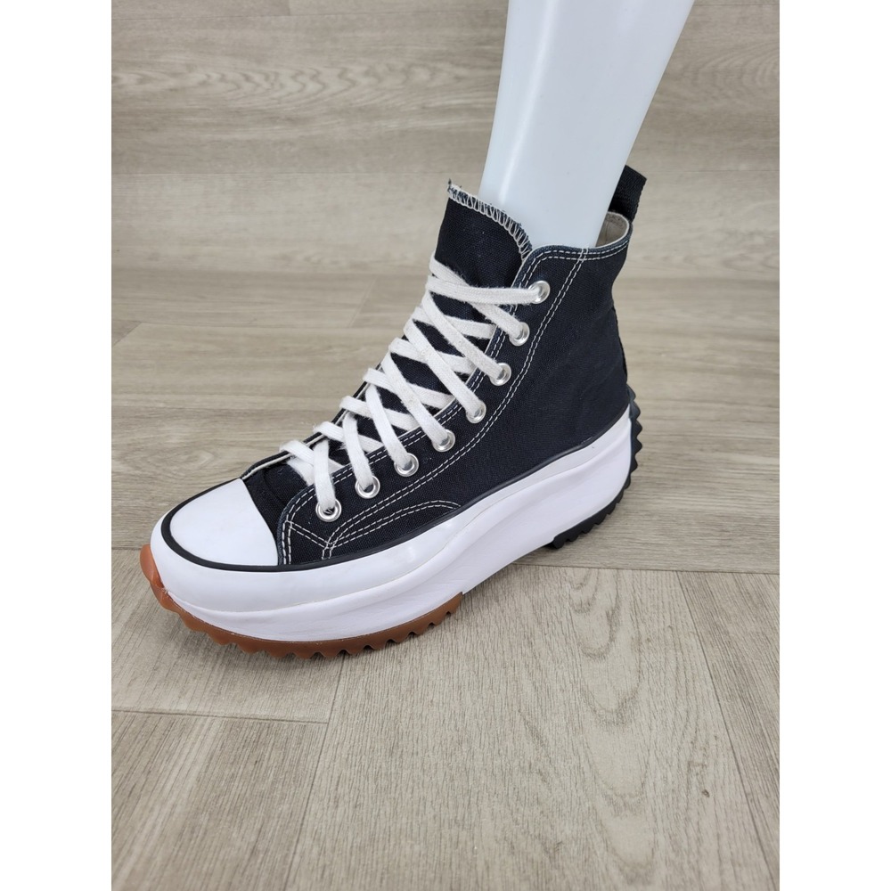 Converse Run Star Hike Hi Womens Size 8.5 Black White High Top Platform Sneaker
